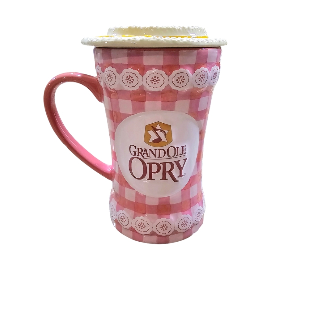 **Grand Ole Opry Minnie Pearl 3D Embossed Coffee/Tea cup/ mug Pink White …